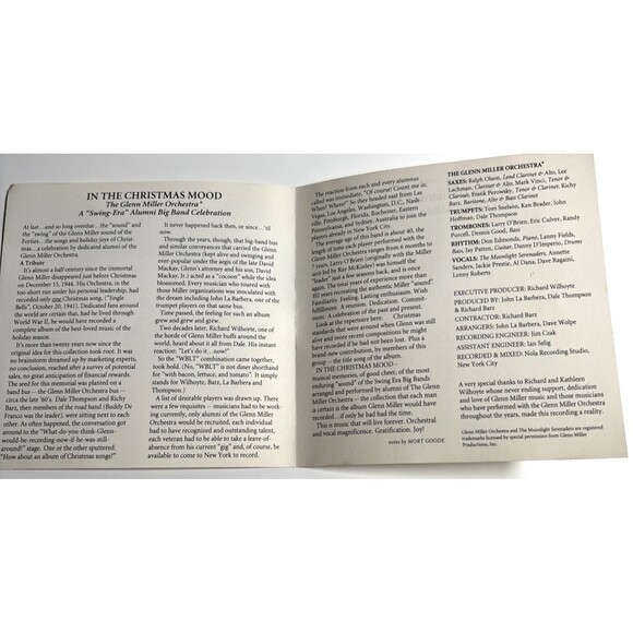 The Glenn Miller Orchestra   In The Christmas Mood  CD   Vintage  1992 - Picture 4 of 5